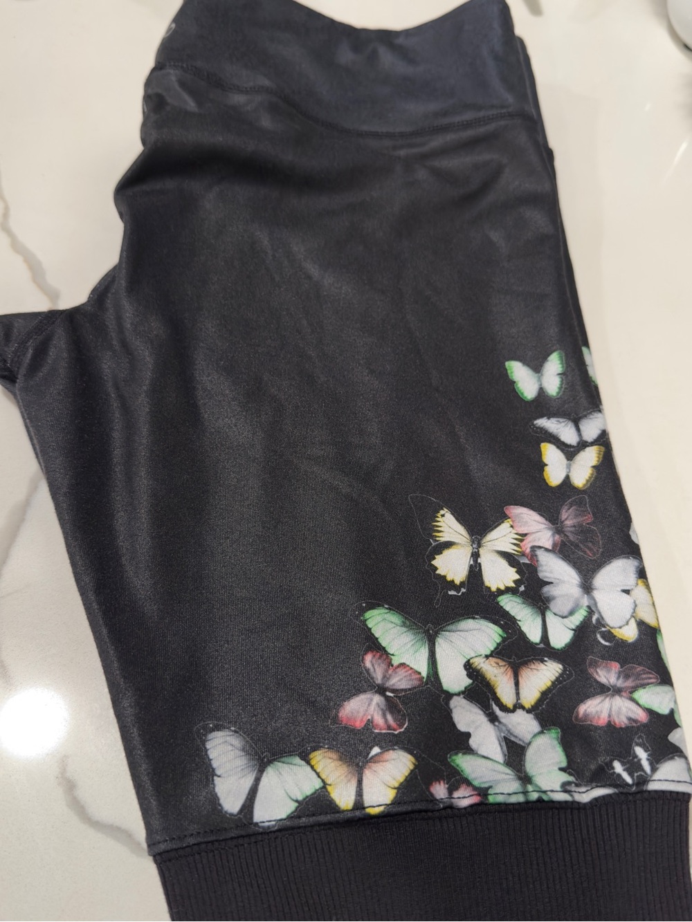 ALO Yoga womens Black Gypset Goddess Butterfly Leggings Size large extra long - Picture 13 of 13